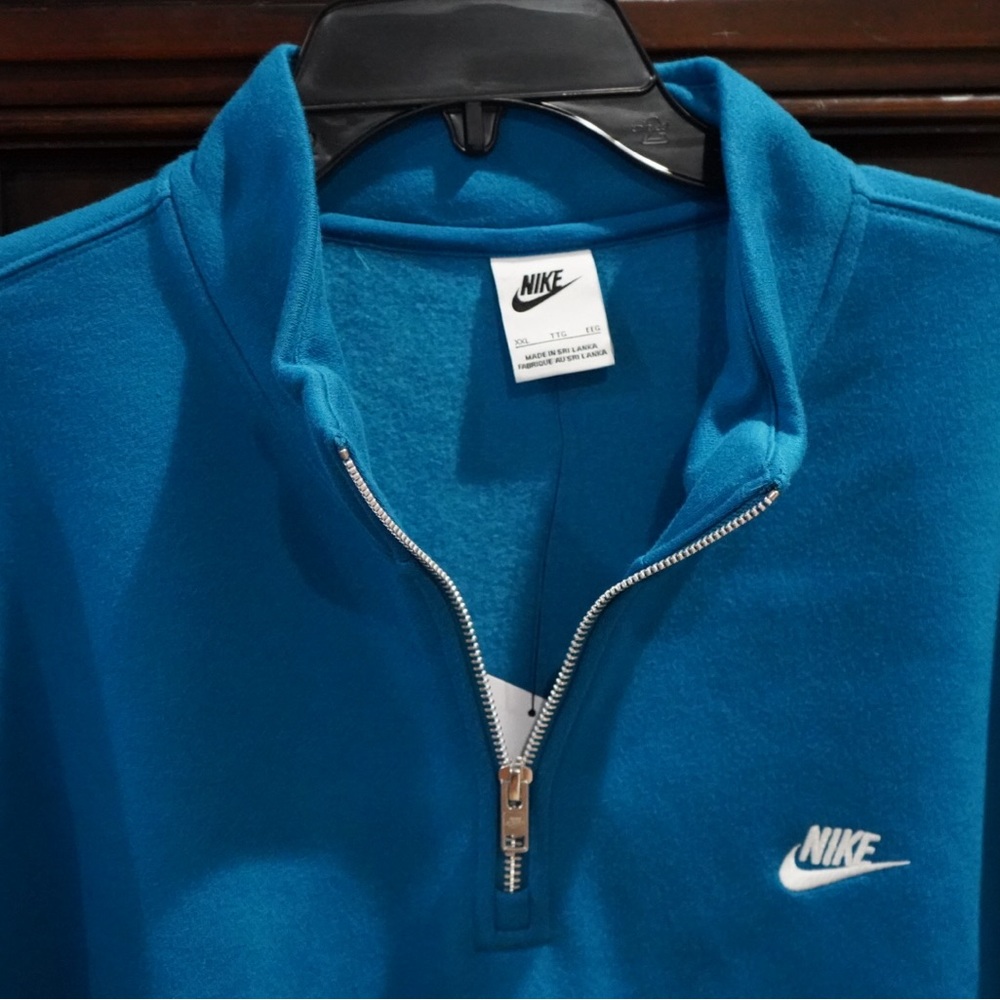 Nike Men's Zip-Up Sweater in Blue - Picture 2 of 5